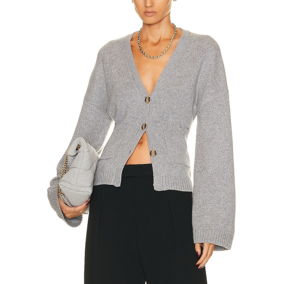 Helsa 'Sanna' Grey Nylon Cardigan Size L - Picture 1 of 5